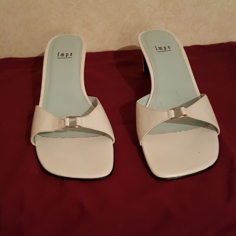 White slip in sandals